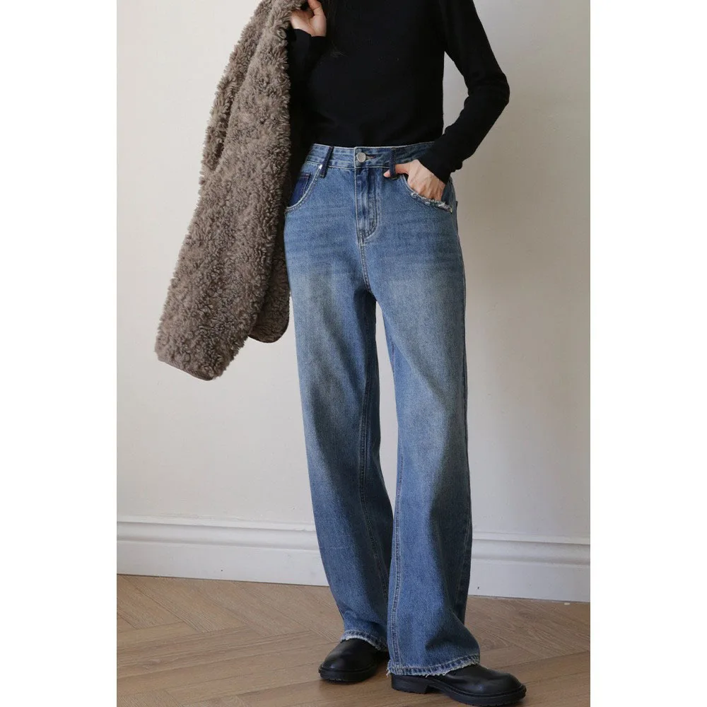 Women's Jeans New Trendy Zipper Mid-Waist Summer Luxury Brand Top Quality Denims Fashion Casual Loose Washed Straight Pants
Women's Jeans New Trendy Zipper Mid-Waist Summer Luxury Brand Top Quality Denims Fashion Casual Loose Washed Straight Pants