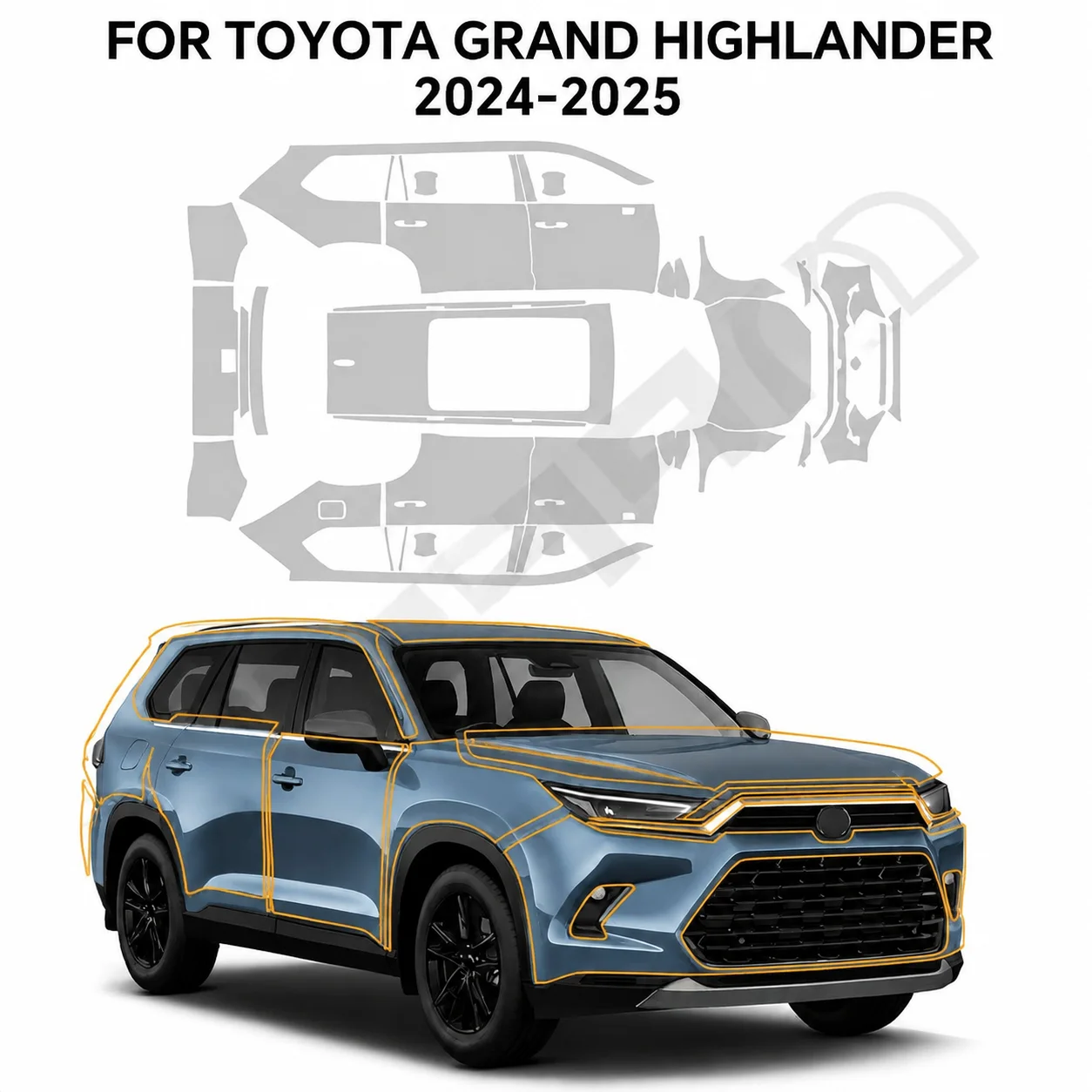 9Mil TPU Pre-cut PPF For Toyota Grand Highlander 2024 2025 2026 Paint Protection Film Anti-scratch Clear Bra Resistant Stickers
9Mil TPU Pre-cut PPF For Toyota Grand Highlander 2024 2025 2026 Paint Protection Film Anti-scratch Clear Bra Resistant Stickers