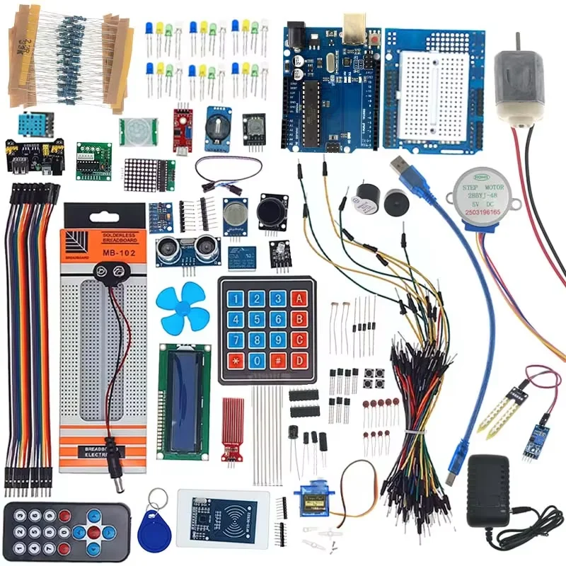 Full Version Starter Learning Kit for Arduino Programming Project DIY Electronics Laboratory Smart Beginner Kit for Arduino IDE
Full Version Starter Learning Kit for Arduino Programming Project DIY Electronics Laboratory Smart Beginner Kit for Arduino IDE