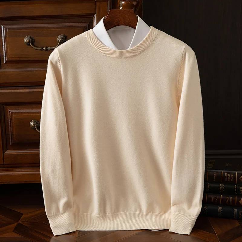 Autumn Winter Men's O-Neck Merino Wool Sweater New Versatile Basic Cashmere Pullover Casual Business Knitwear Sweater
Autumn Winter Men's O-Neck Merino Wool Sweater New Versatile Basic Cashmere Pullover Casual Business Knitwear Sweater