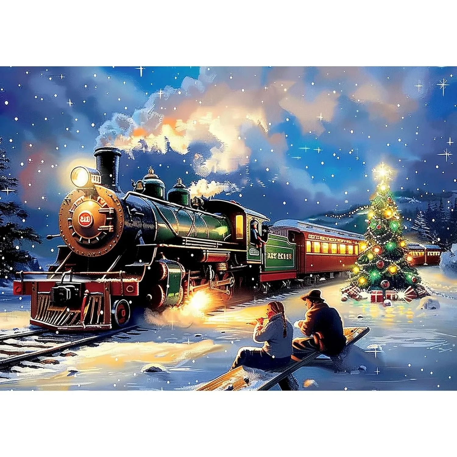 Vintage Christmas Delivery Diamond Painting Kit Full Coverage Gems Manualidades Adulto DIY 'Christmas Train in Winter' Poster
Vintage Christmas Delivery Diamond Painting Kit Full Coverage Gems Manualidades Adulto DIY 'Christmas Train in Winter' Poster