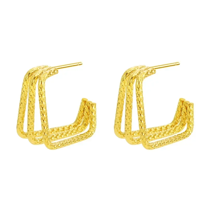 Geometric Gold Earrings For Women Stainless Steel Eardrop French Style Luxury Trendy Wedding Jewelry
Geometric Gold Earrings For Women Stainless Steel Eardrop French Style Luxury Trendy Wedding Jewelry