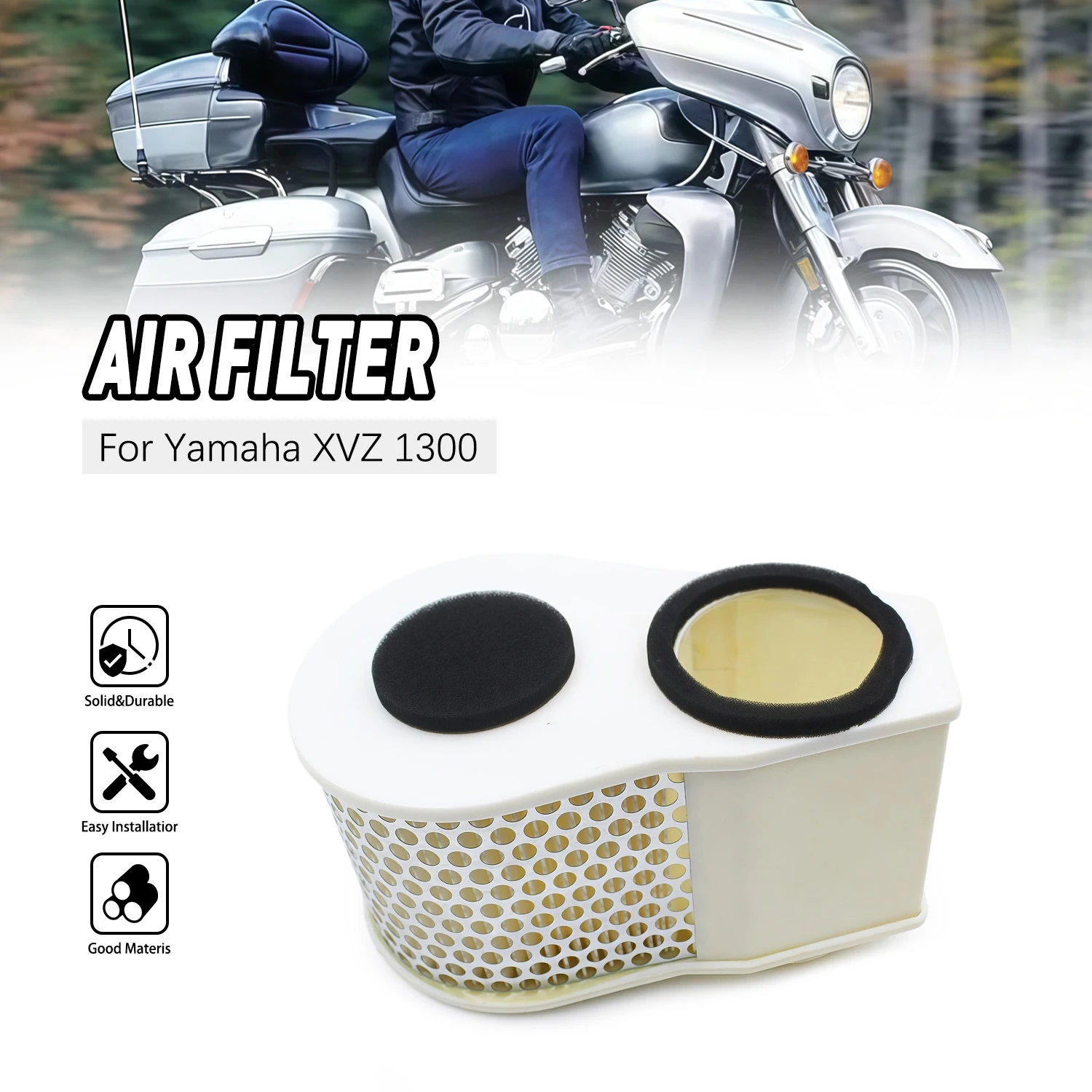 Motorcycle Engine Air Filter Cleaner For Yamaha XVZ 1300 Royal Star Tour Classic Venture 4NK-14451-00 Air Intake Filter Element
Motorcycle Engine Air Filter Cleaner For Yamaha XVZ 1300 Royal Star Tour Classic Venture 4NK-14451-00 Air Intake Filter Element