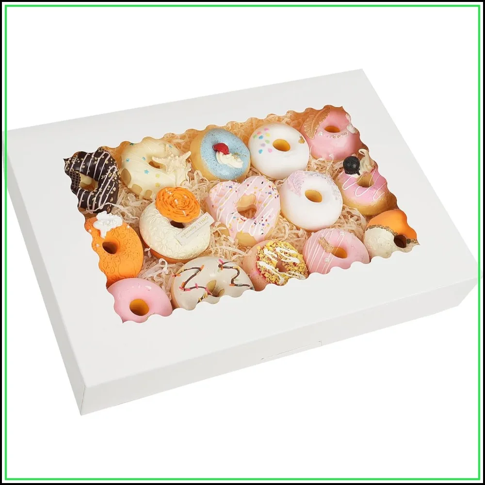 40pcs Large Bakery Boxes 16x11x2.5in Auto-Popup Cookie Boxes with Window for Donuts Treats Pastries Pies Muffins Chocolate Strawberries
40pcs Large Bakery Boxes 16x11x2.5in Auto-Popup Cookie Boxes with Window for Donuts Treats Pastries Pies Muffins Chocolate Strawberries