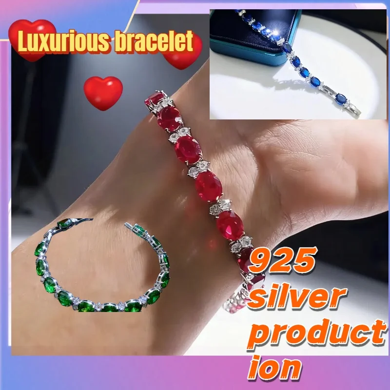 High-end luxury gradient bracelet - ideal for formal events, featuring embedded colorful gemstones - a gift for your mother
High-end luxury gradient bracelet - ideal for formal events, featuring embedded colorful gemstones - a gift for your mother