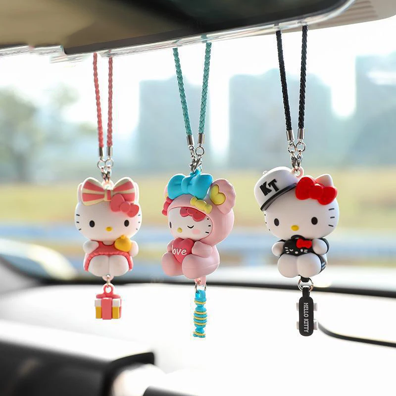 Cartoon Sanrio Car Pendant Hello Kittys Accessories Cute Kawaii Anime Car Rear View Mirror Charm Car Hanging Toys for Girls Gift
Cartoon Sanrio Car Pendant Hello Kittys Accessories Cute Kawaii Anime Car Rear View Mirror Charm Car Hanging Toys for Girls Gift