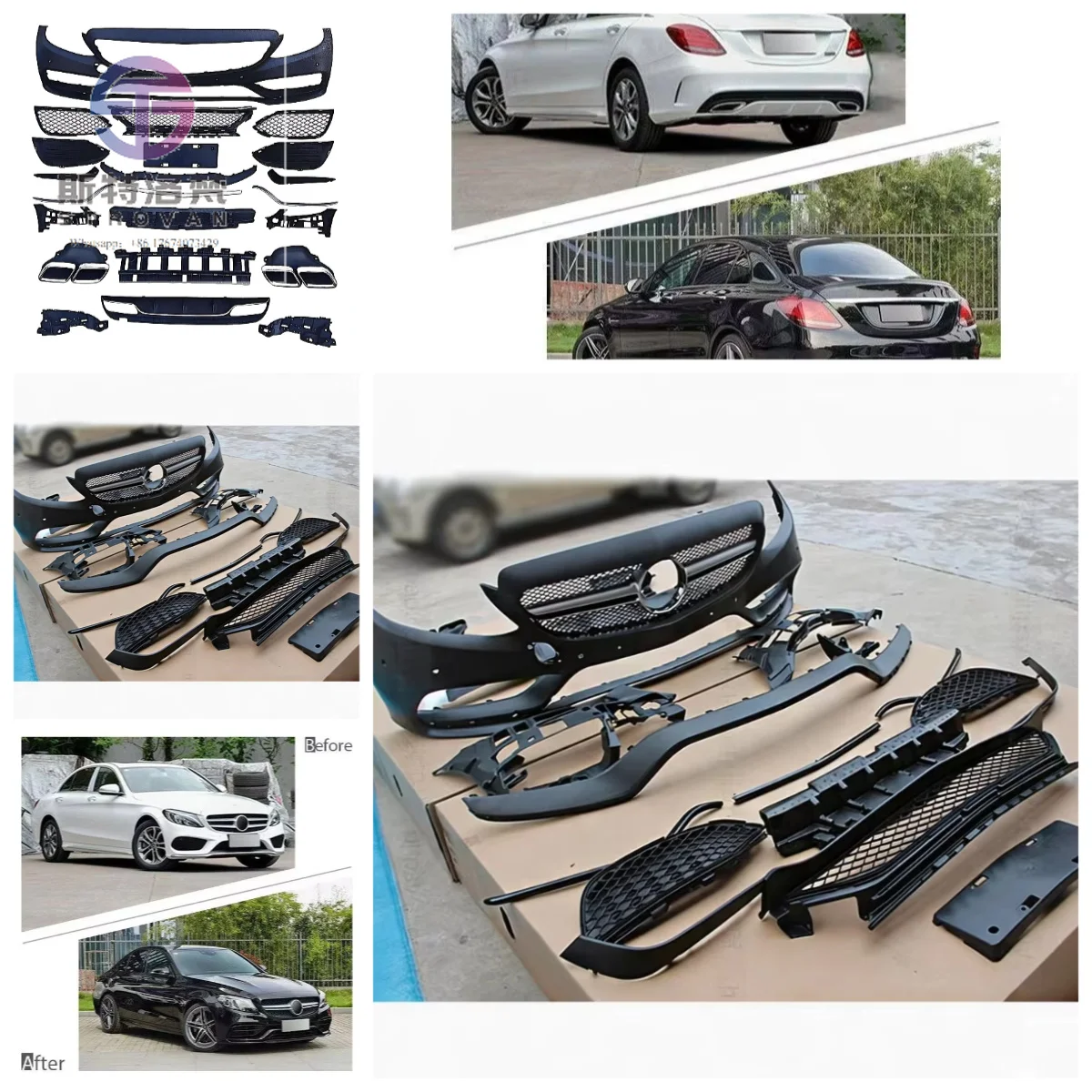 New Performance BodyKit for C Class W205 2015-2019 Upgrade C63 Plastic Bumpers Assembly Grille Rear Lip Good
New Performance BodyKit for C Class W205 2015-2019 Upgrade C63 Plastic Bumpers Assembly Grille Rear Lip Good