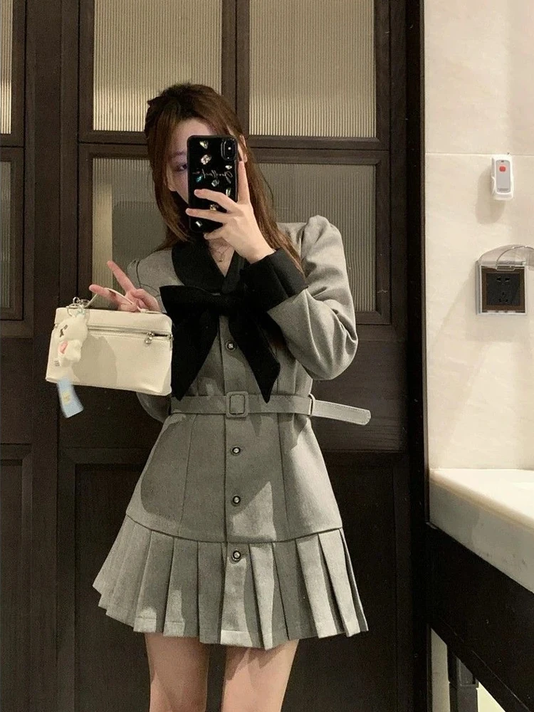 Slimming A-Line Pleated Skirt Dress Women's plus Size High Waist Belted Autumn Winter New Style Korean Version Commute Wind
Slimming A-Line Pleated Skirt Dress Women's plus Size High Waist Belted Autumn Winter New Style Korean Version Commute Wind