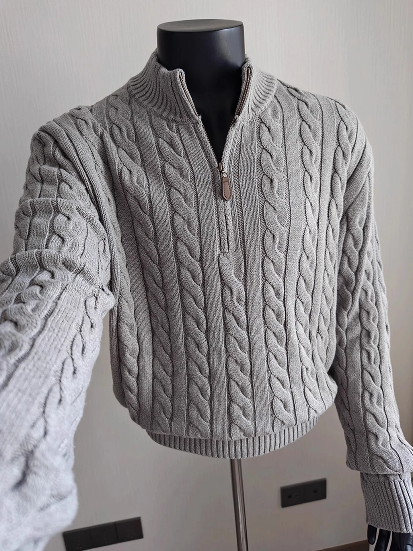 Laoqian Sle Chunky Needle Briti f Zip Heavyweight Men's Knitted Sweater Winter Color Lazy Sle Overhead Top
Laoqian Sle Chunky Needle Briti f Zip Heavyweight Men's Knitted Sweater Winter Color Lazy Sle Overhead Top