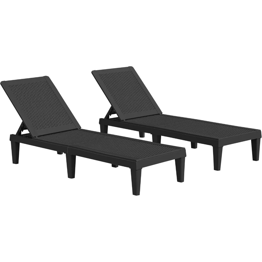 Patio Chaise Lounge Chair Set of 2 Outdoor PE Waterproof Adjustable Easy Assembly Lounge Chairs for Outside Pool Garden
Patio Chaise Lounge Chair Set of 2 Outdoor PE Waterproof Adjustable Easy Assembly Lounge Chairs for Outside Pool Garden