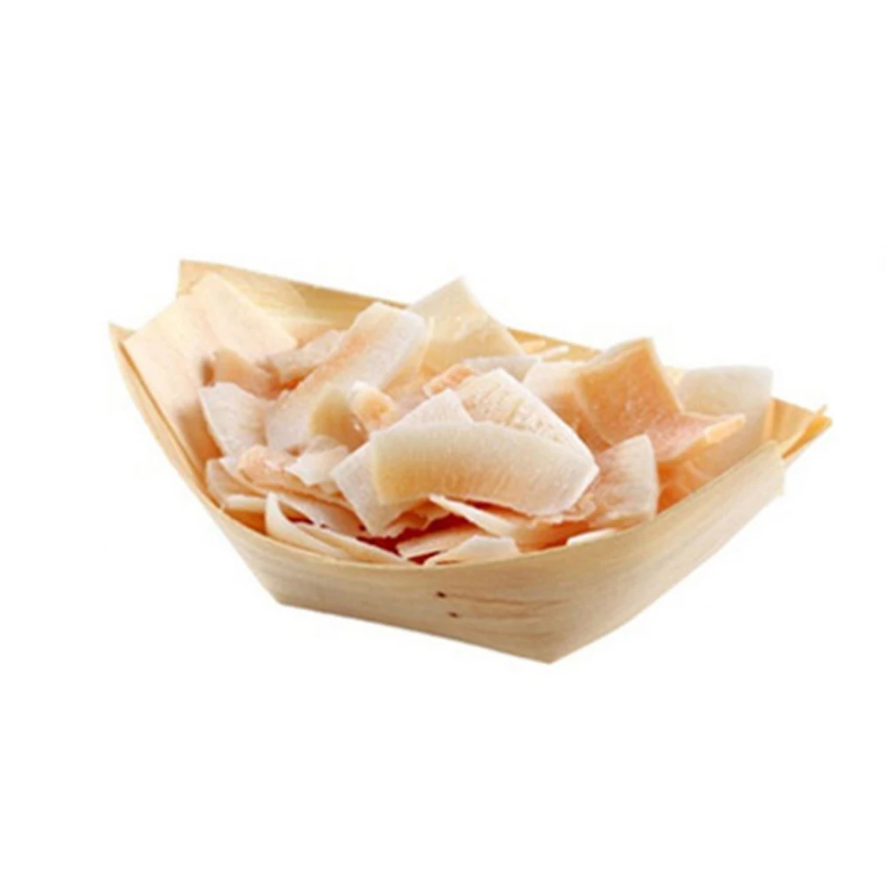 50 pcs Boat Shaped Wood Tray Disposable Food Sushi Plates Nibbles Snack Tray Wooden Serving Party Picnic Wedding
50 pcs Boat Shaped Wood Tray Disposable Food Sushi Plates Nibbles Snack Tray Wooden Serving Party Picnic Wedding