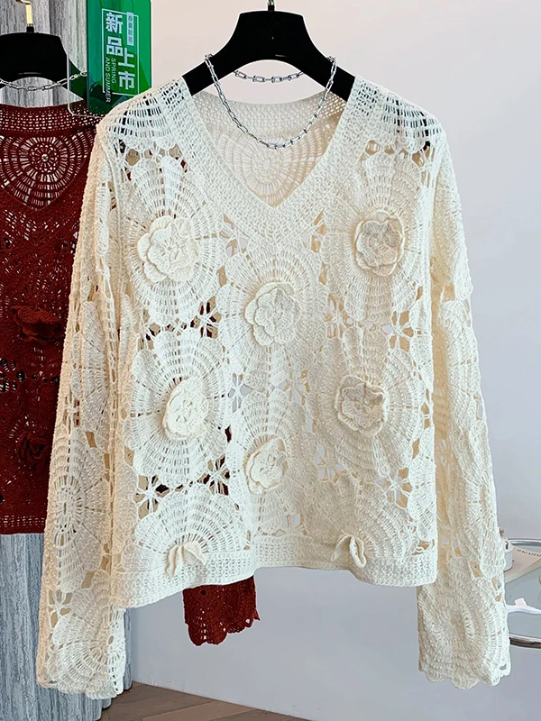 Осенняя новинка: женская футболка больших размеров с вырезом V-образной формы, длинным рукавом, приталенная, универсальная, с вышивкой крючком, омолаживающая
Осенняя новинка: женская футболка больших размеров с вырезом V-образной формы, длинным рукавом, приталенная, универсальная, с вышивкой крючком, омолаживающая