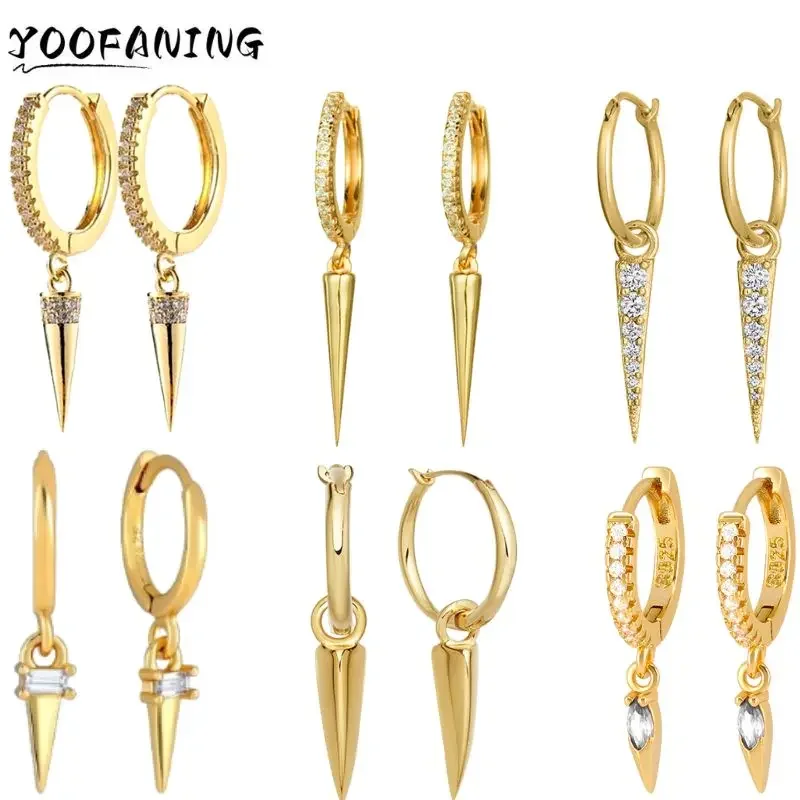 925 Sterling Silver Ear Needle Geometric Design Spike Pointed Shape Zircon Earrings Pendant Women's Hip Hop Rock Ear Accessories
925 Sterling Silver Ear Needle Geometric Design Spike Pointed Shape Zircon Earrings Pendant Women's Hip Hop Rock Ear Accessories