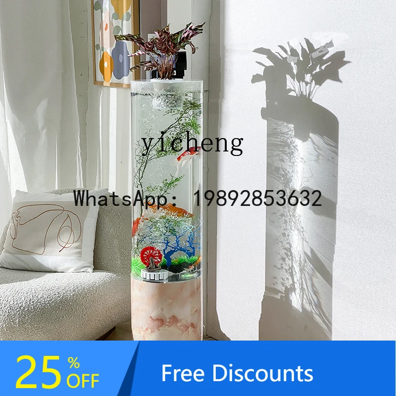 x1 water-free acrylic cylindrical vertical floor-to-ceiling tubeless fish tank next to the TV cabinet in the living room
x1 water-free acrylic cylindrical vertical floor-to-ceiling tubeless fish tank next to the TV cabinet in the living room