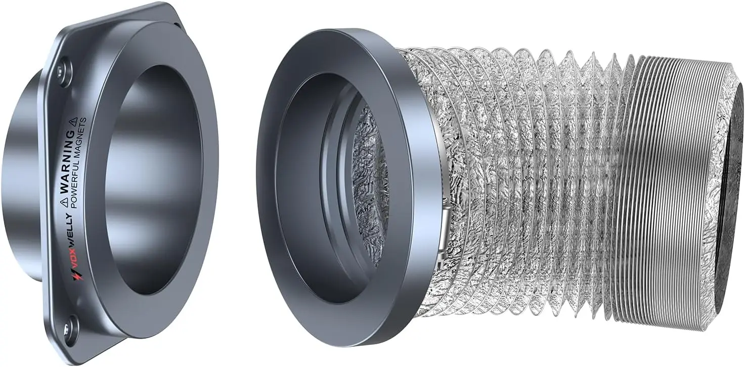 Magnetic Dryer Vent Coupling with Easy-Clean Quick Connector, Airtight Seal Kit Includes 2.6ft Duct and Clamps
Magnetic Dryer Vent Coupling with Easy-Clean Quick Connector, Airtight Seal Kit Includes 2.6ft Duct and Clamps
