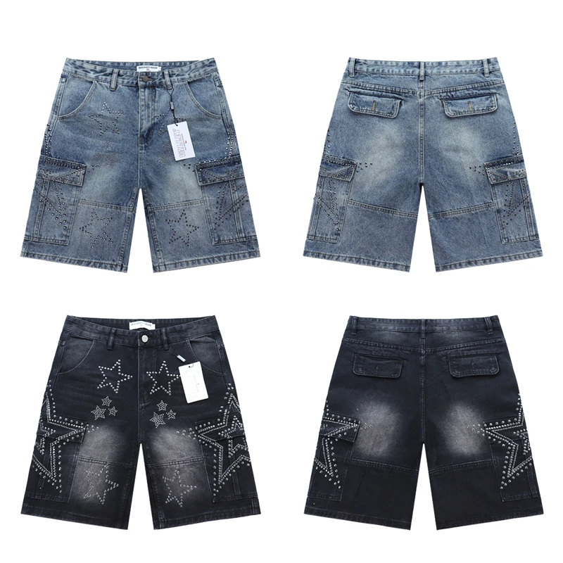 High Street American Retro Trend Diamond Studded Vale Denim Short Pants Men Slim Fitting Straight Leg Short Pants
High Street American Retro Trend Diamond Studded Vale Denim Short Pants Men Slim Fitting Straight Leg Short Pants