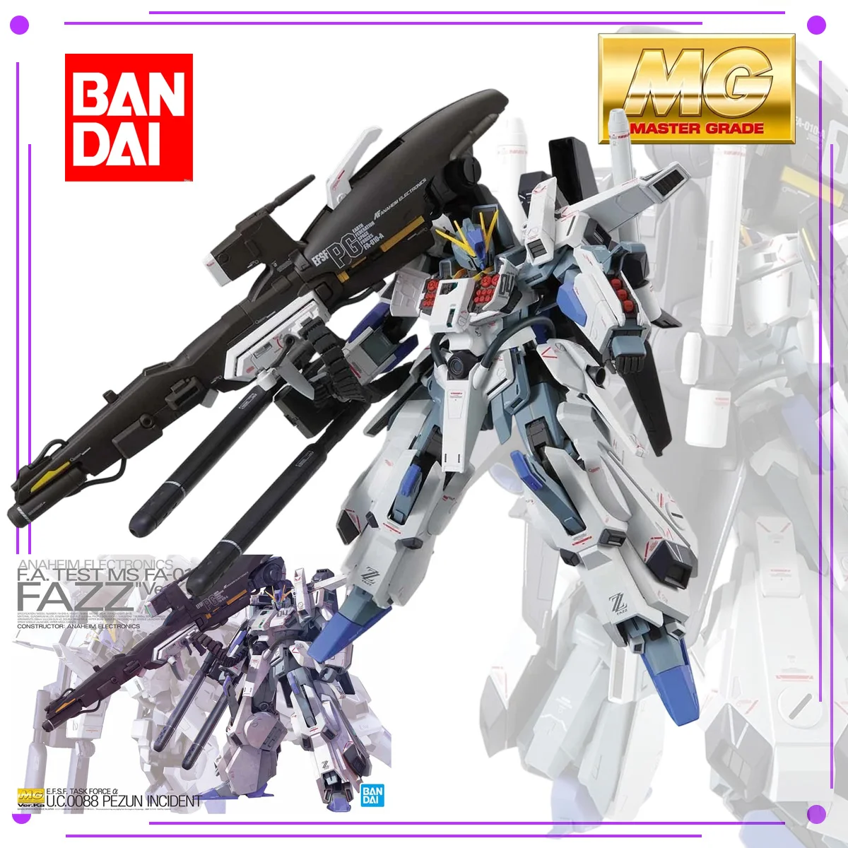 Bandai MG 1/100 FA-010A FAZZ Ver.Ka Gundam Sentinel Heavy Armor Hyper Mega Cannon Articulated Model Kit Collectible Gift Figure
Bandai MG 1/100 FA-010A FAZZ Ver.Ka Gundam Sentinel Heavy Armor Hyper Mega Cannon Articulated Model Kit Collectible Gift Figure