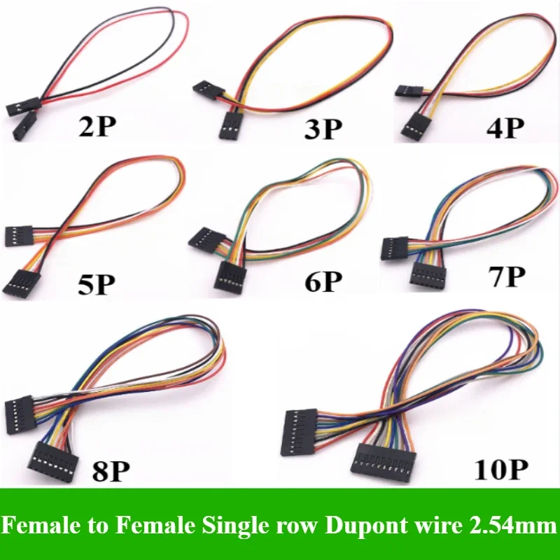 1/5/10/20Pcs/lot Single Row Dupont Line Female to Female 2/3/4/5/6/7/8/10 Pin 2.54MM Dupont Jumper Cable Wire 30cm 26AWG For PCB
1/5/10/20Pcs/lot Single Row Dupont Line Female to Female 2/3/4/5/6/7/8/10 Pin 2.54MM Dupont Jumper Cable Wire 30cm 26AWG For PCB
