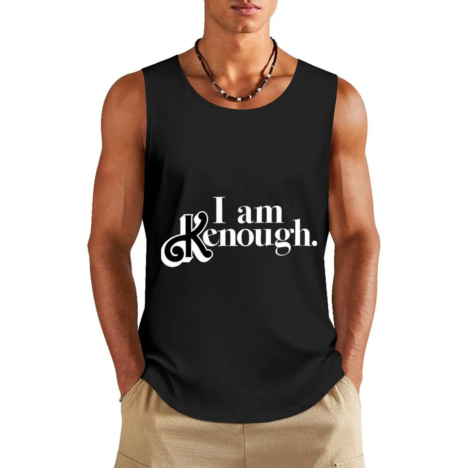 I Am Kenough - 'K' Black Fill Tank Top Men's vest sleeveless vests sports clothes for men gym t-shirts
I Am Kenough - 'K' Black Fill Tank Top Men's vest sleeveless vests sports clothes for men gym t-shirts