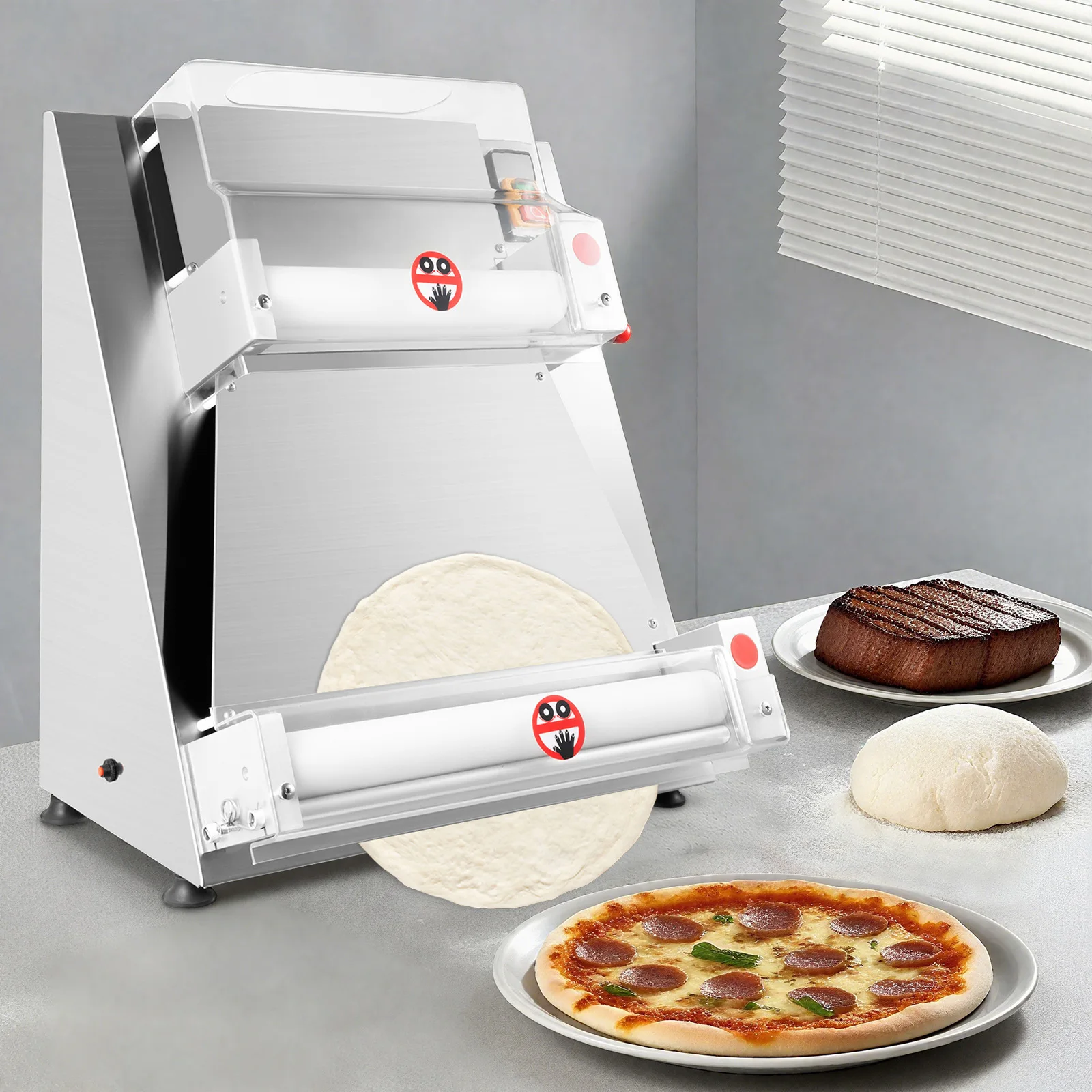 Pizza Press Machine Commercial Dough Press Machine 370W Copper Motor 5s Per Dough Stainless Steel 10-40cm 110V for Restaurant
Pizza Press Machine Commercial Dough Press Machine 370W Copper Motor 5s Per Dough Stainless Steel 10-40cm 110V for Restaurant