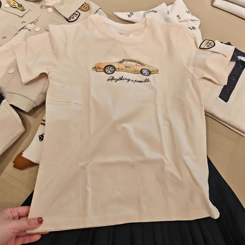 Pre-sale(ship June) 2026 Bp Spring Summer Girls Cartoon Car T-shirts for Girls Baby Boys Clothes T-shirt for Kids Boy 10 Years
Pre-sale(ship June) 2026 Bp Spring Summer Girls Cartoon Car T-shirts for Girls Baby Boys Clothes T-shirt for Kids Boy 10 Years