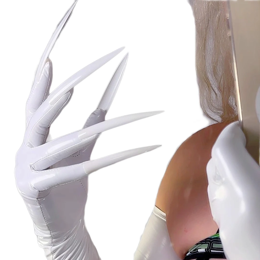 DooWay Latex GLOVES with Long Nails 70cm Shoulder Long White Leather Wetlook Rubber Nail Gloves Faux PU Ultra Thin TECH Costume
DooWay Latex GLOVES with Long Nails 70cm Shoulder Long White Leather Wetlook Rubber Nail Gloves Faux PU Ultra Thin TECH Costume