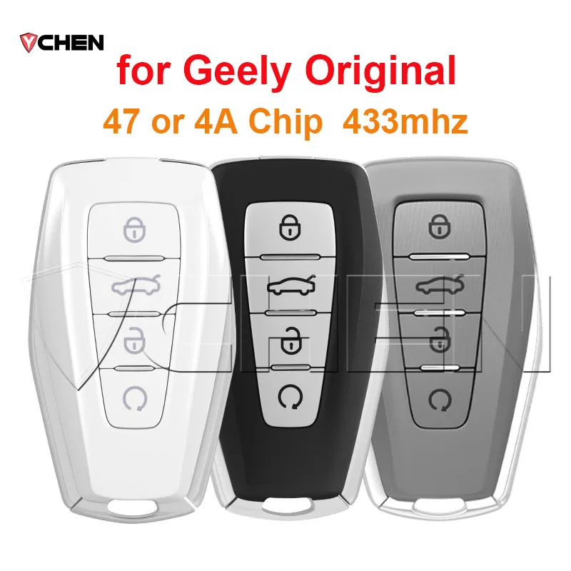 Keyless Smart Remote Key for Geely Original 433Mhz 4A/47 Chip For Okavango Azkarra Atlas Coolray Monjaro KX11 Emgrand X7 X3 S1
Keyless Smart Remote Key for Geely Original 433Mhz 4A/47 Chip For Okavango Azkarra Atlas Coolray Monjaro KX11 Emgrand X7 X3 S1