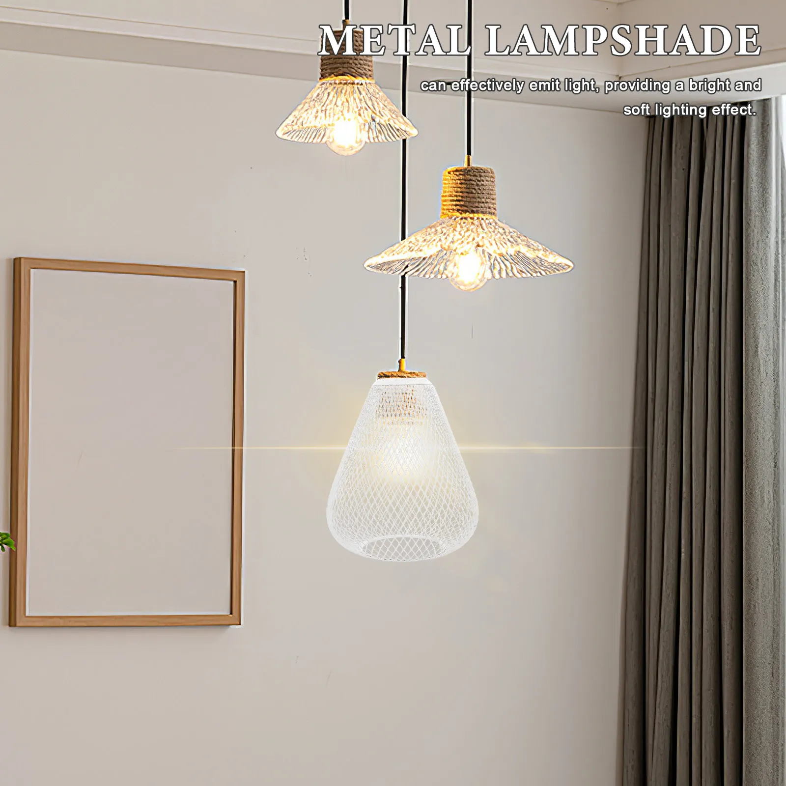 Vintage Metal Lampshade Iron Wire Mesh Pendant Light Shade Hollow Cage Ceiling Light Bulb Guard for Living Room Bedroom Dining
Vintage Metal Lampshade Iron Wire Mesh Pendant Light Shade Hollow Cage Ceiling Light Bulb Guard for Living Room Bedroom Dining