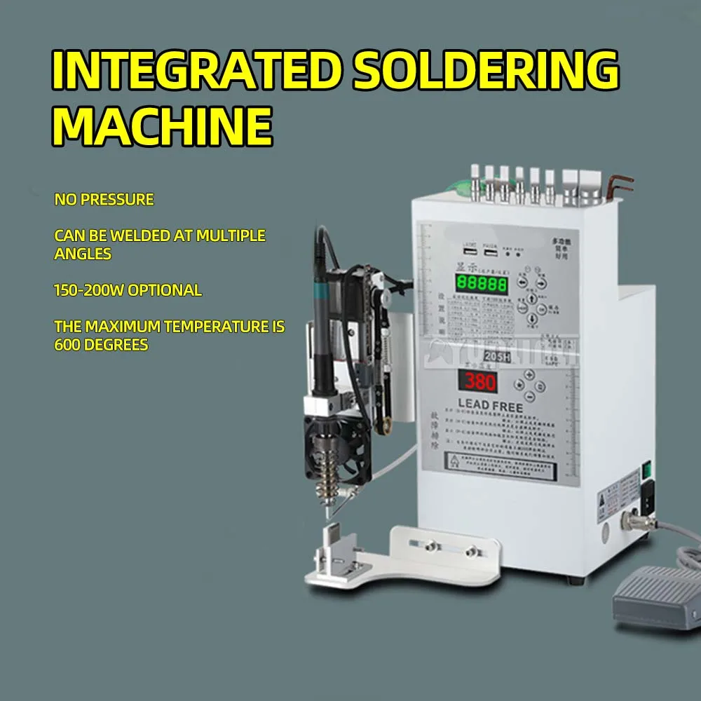 Semi-automatic soldering machine foot-operated soldering wire USB plug soldering iron soldering machine
Semi-automatic soldering machine foot-operated soldering wire USB plug soldering iron soldering machine