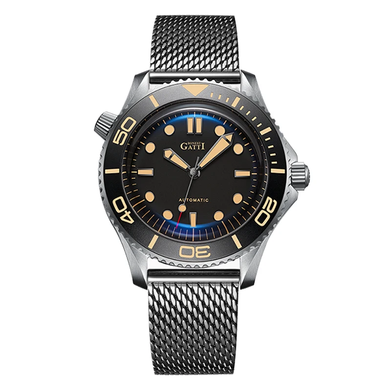 BONEST GATTI Мужские автоматические часы Роскошные 42 мм Титановые механические наручные часы для дайвера 10 АТМ Водонепроницаемые сапфировые C3 Светящиеся
BONEST GATTI Мужские автоматические часы Роскошные 42 мм Титановые механические наручные часы для дайвера 10 АТМ Водонепроницаемые сапфировые C3 Светящиеся