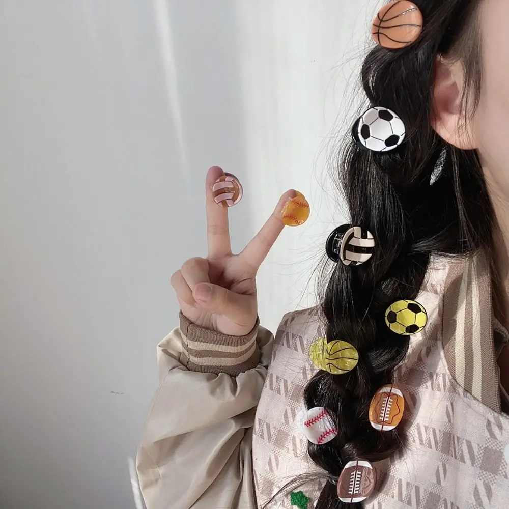 Acetic Acid Hairpin Basketball Football Hair Clip Rugby Sports Style Softball Hair Clip Headwear Small Grab Clip Mini Hair Claw
Acetic Acid Hairpin Basketball Football Hair Clip Rugby Sports Style Softball Hair Clip Headwear Small Grab Clip Mini Hair Claw