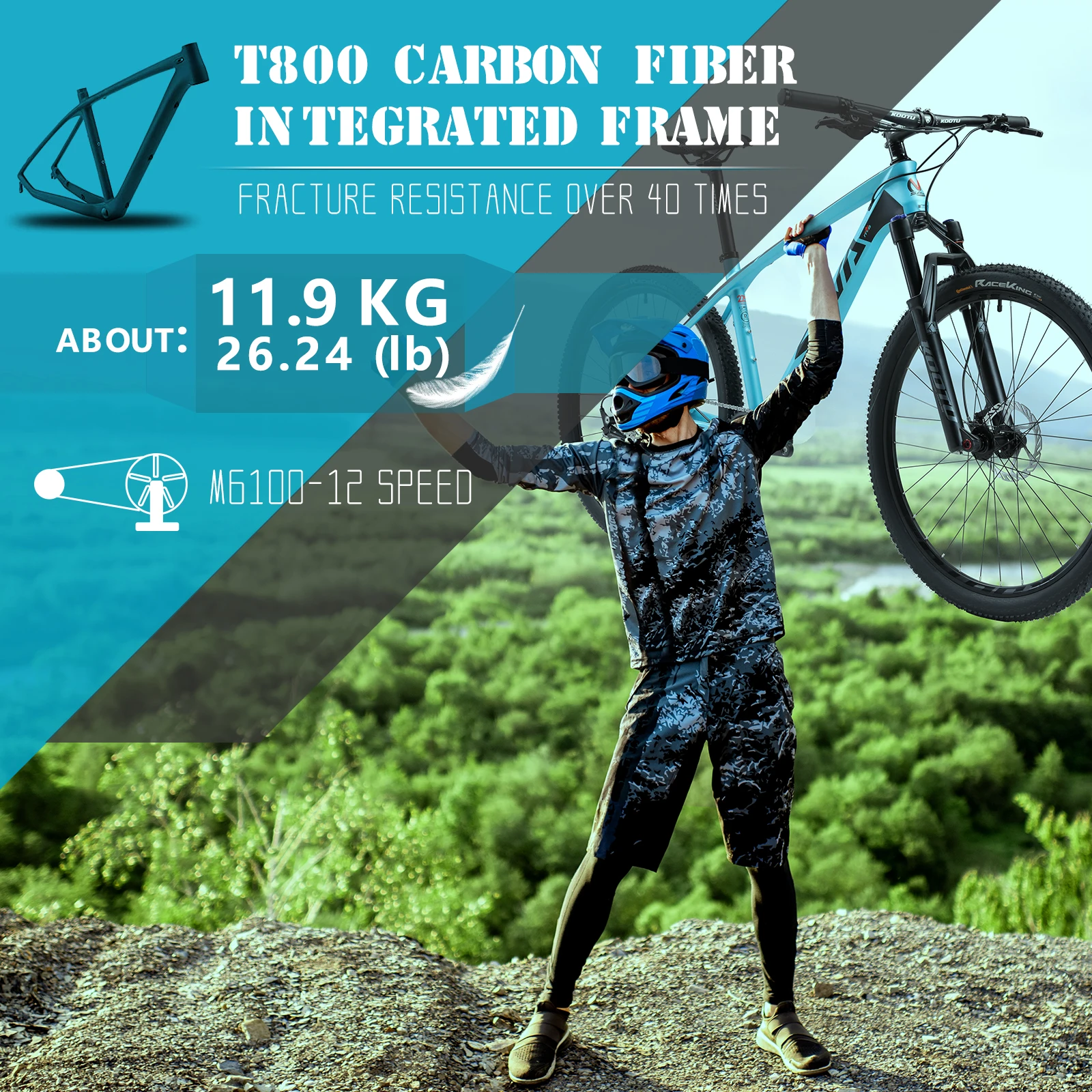 SAVA DECK6.1 Carbon Fiber Mountain Bike 12-Speed Men's Adult MTB Bicycle 27.5/ 29 inch Carbon Fiber Frame with SHIMAN0 M6100
SAVA DECK6.1 Carbon Fiber Mountain Bike 12-Speed Men's Adult MTB Bicycle 27.5/ 29 inch Carbon Fiber Frame with SHIMAN0 M6100