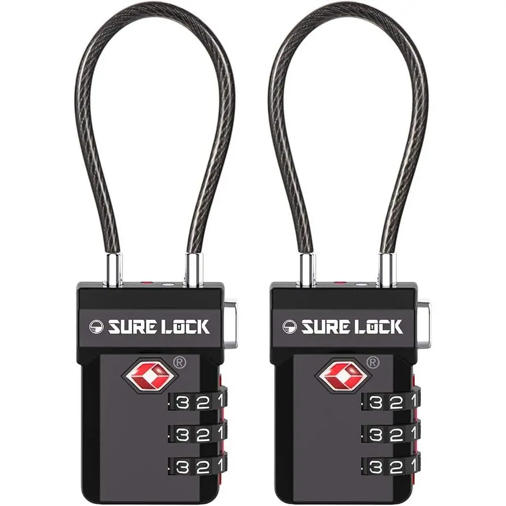 Large TSA Approved 3-Digit Combination Locks with Red Indicator for Luggage and Backpacks - Multi-Pack & Color Options
Large TSA Approved 3-Digit Combination Locks with Red Indicator for Luggage and Backpacks - Multi-Pack & Color Options