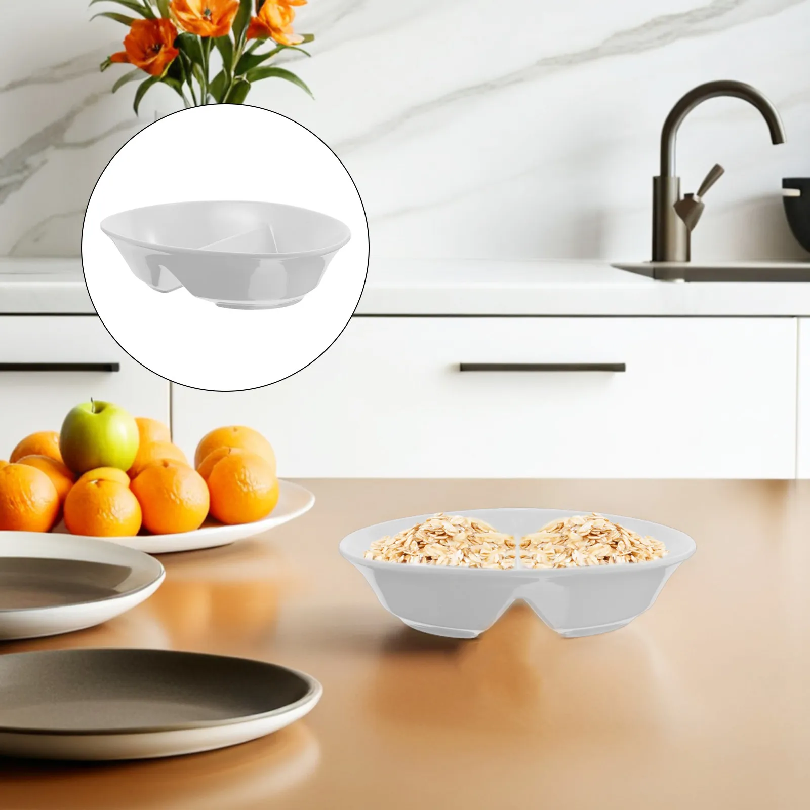 Never Soggy Divided Cereal Bowl Unbreakable Two Sided Breakfast Plate Snack Storage Tray Anti Moisture Separation Bowl for Salad
Never Soggy Divided Cereal Bowl Unbreakable Two Sided Breakfast Plate Snack Storage Tray Anti Moisture Separation Bowl for Salad
