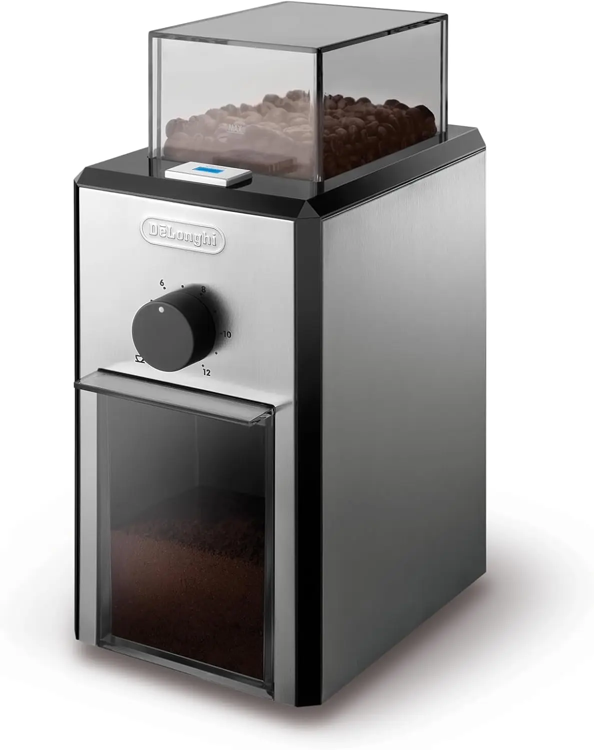 Delonghi Stainless Steel Burr Coffee Grinder Silver
Delonghi Stainless Steel Burr Coffee Grinder Silver