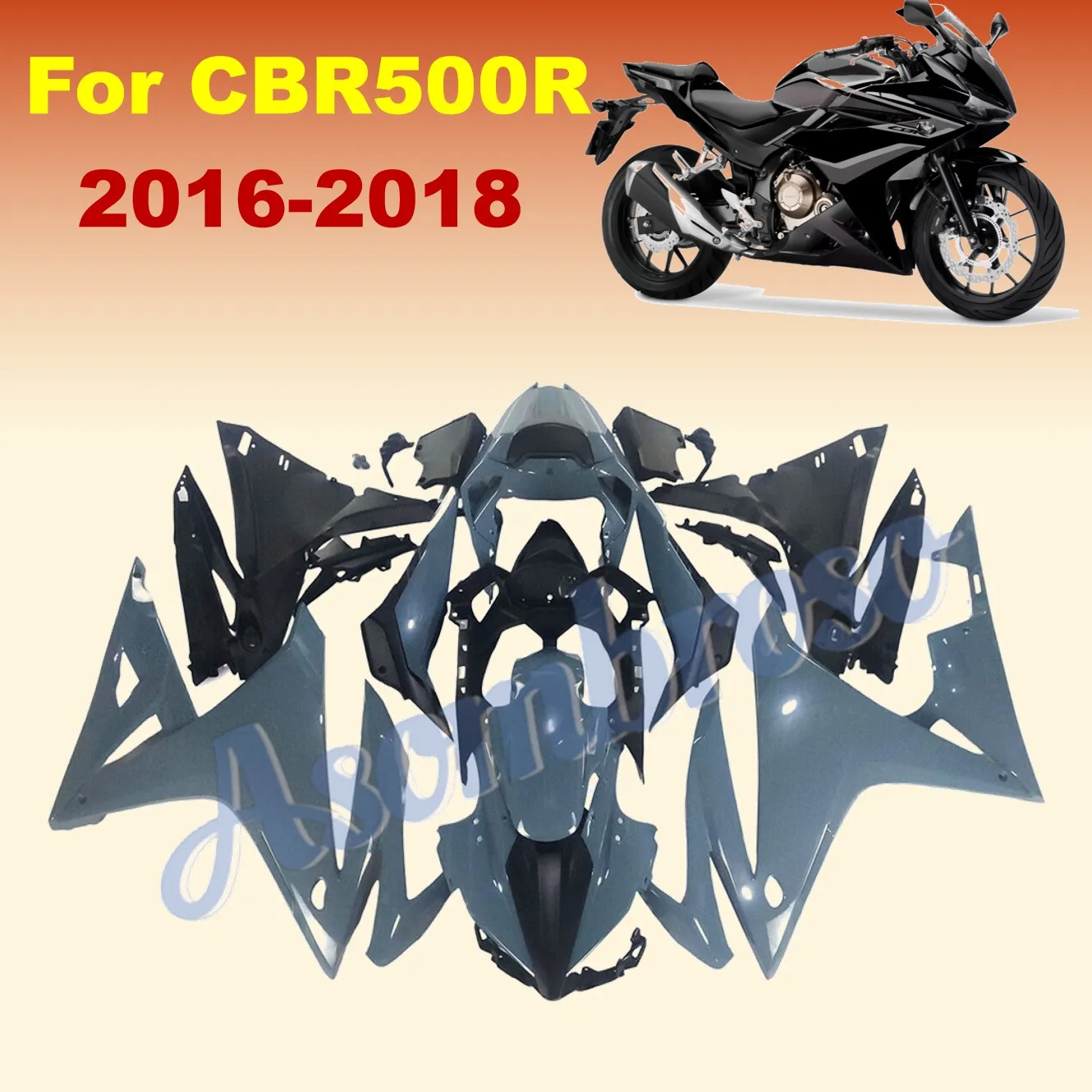Fit for CBR500R 2016 2017 2018 CBR500 Complete Fairing kit CBR 500R Nardo Grey Bodywork set
Fit for CBR500R 2016 2017 2018 CBR500 Complete Fairing kit CBR 500R Nardo Grey Bodywork set