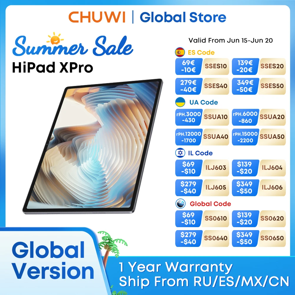 Планшет CHUWI AuPad Android 14 планшет 10,95 дюйм FHD + 2K дисплей Snapdragon 685 8 ГБ оперативной памяти 128 ГБ ROM 13 МП AF после 7000 мАч 18 Вт 4G LTE тег
Планшет CHUWI AuPad Android 14 планшет 10,95 дюйм FHD + 2K дисплей Snapdragon 685 8 ГБ оперативной памяти 128 ГБ ROM 13 МП AF после 7000 мАч 18 Вт 4G LTE тег
