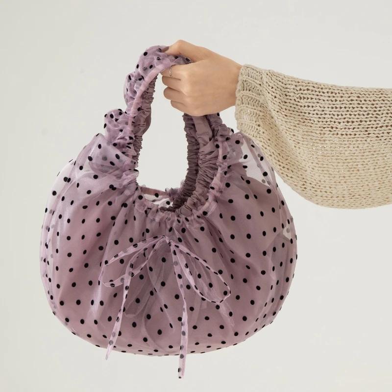 2026 New Lightweight Versatile Polka Dot Handbag Korean Style Pleated Lace Large Capacity Tote Bags Outdoor Travel Clutch Purse
2026 New Lightweight Versatile Polka Dot Handbag Korean Style Pleated Lace Large Capacity Tote Bags Outdoor Travel Clutch Purse