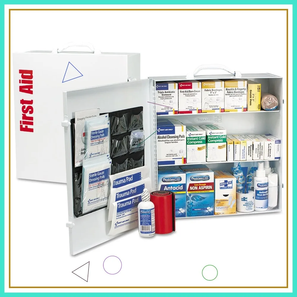 ANSI B+ & OSHA-Compliant First Aid Kit, 676-Piece Metal Cabinet for 100-150 People, Worksite Emergency Kit
ANSI B+ & OSHA-Compliant First Aid Kit, 676-Piece Metal Cabinet for 100-150 People, Worksite Emergency Kit