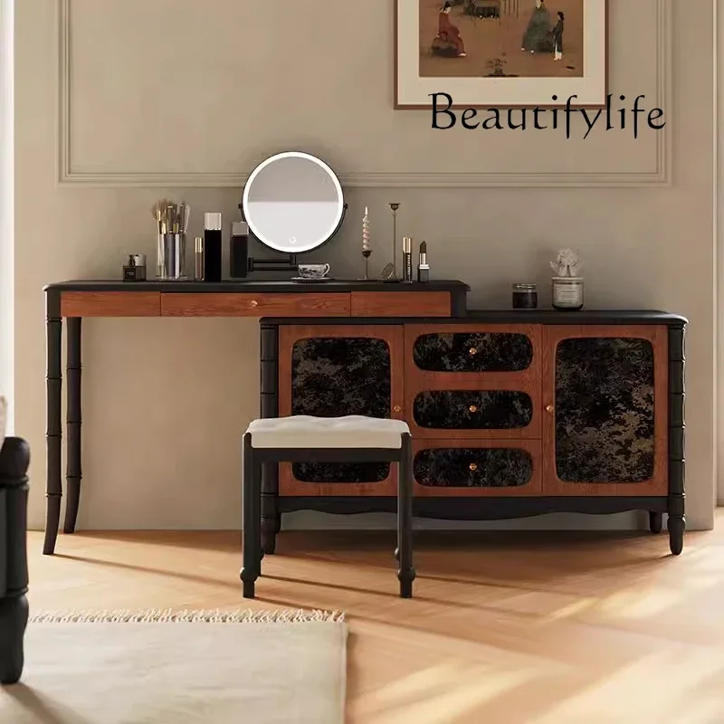 X36 French Retro Dresser Chest Integrated Small Apartment Bedroom Master Bedroom Corner Makeup Table Solid Wood Light Luxury
X36 French Retro Dresser Chest Integrated Small Apartment Bedroom Master Bedroom Corner Makeup Table Solid Wood Light Luxury