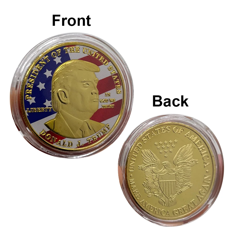 Promotion US President Donald J Trump gold collectible coin President Donald Trump Silver Gold Plated EAGLE Commemorative Coin
Promotion US President Donald J Trump gold collectible coin President Donald Trump Silver Gold Plated EAGLE Commemorative Coin