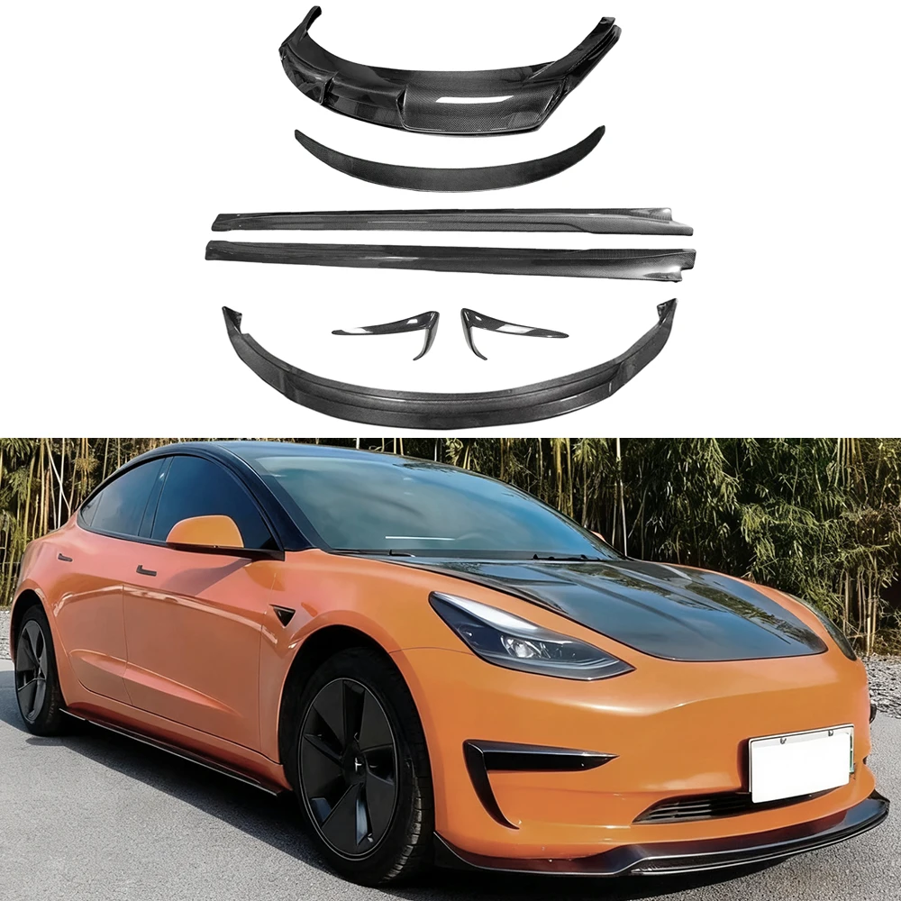 Getan ART Style Carbon Fiber Bodykit for Tesla Model 3 High Polished Easy Installation Front Bumper Canards Front Lip Side
Getan ART Style Carbon Fiber Bodykit for Tesla Model 3 High Polished Easy Installation Front Bumper Canards Front Lip Side