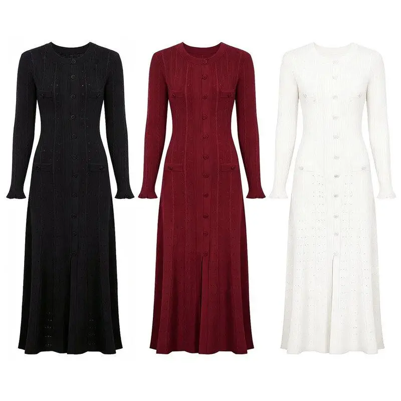 High-End Knitted Long Sleeve Slimming Dress Elegant Midi Dress for Women in Spring Autumn Season Fashionable City Walk Dress
High-End Knitted Long Sleeve Slimming Dress Elegant Midi Dress for Women in Spring Autumn Season Fashionable City Walk Dress