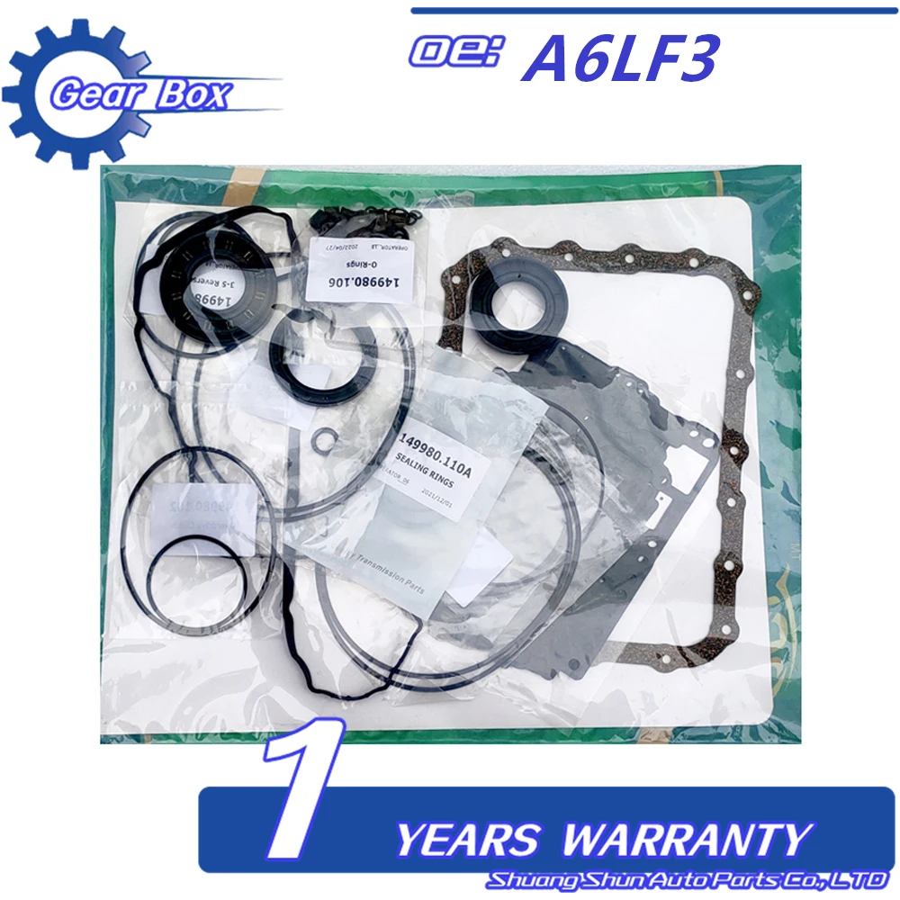 A6LF3 automatic transmission original overhaul sealing gasket repair kit for Hyundai Kia A6MF1 A6MF2
A6LF3 automatic transmission original overhaul sealing gasket repair kit for Hyundai Kia A6MF1 A6MF2