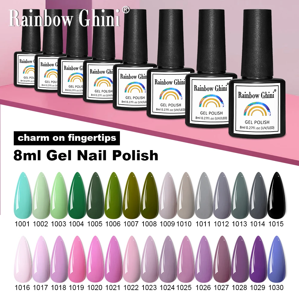 Rainbow Ghini 6Pcs/Set 8ml HEMA TPO Free Nail Polish Light Solid Color Semi-permanent Gel Nail Pink Nude Sweet Color Nail
Rainbow Ghini 6Pcs/Set 8ml HEMA TPO Free Nail Polish Light Solid Color Semi-permanent Gel Nail Pink Nude Sweet Color Nail