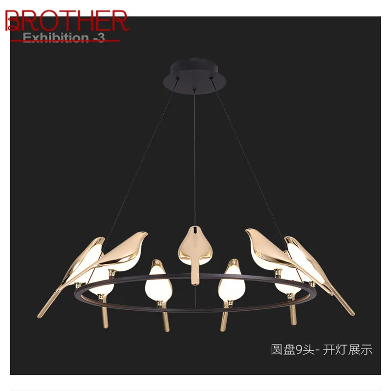 BROTHER Nordic Pendant Lamp Modern Vintage Round LED Bird Light Creative Design Decoration For Living Dining Room Bedroom
BROTHER Nordic Pendant Lamp Modern Vintage Round LED Bird Light Creative Design Decoration For Living Dining Room Bedroom