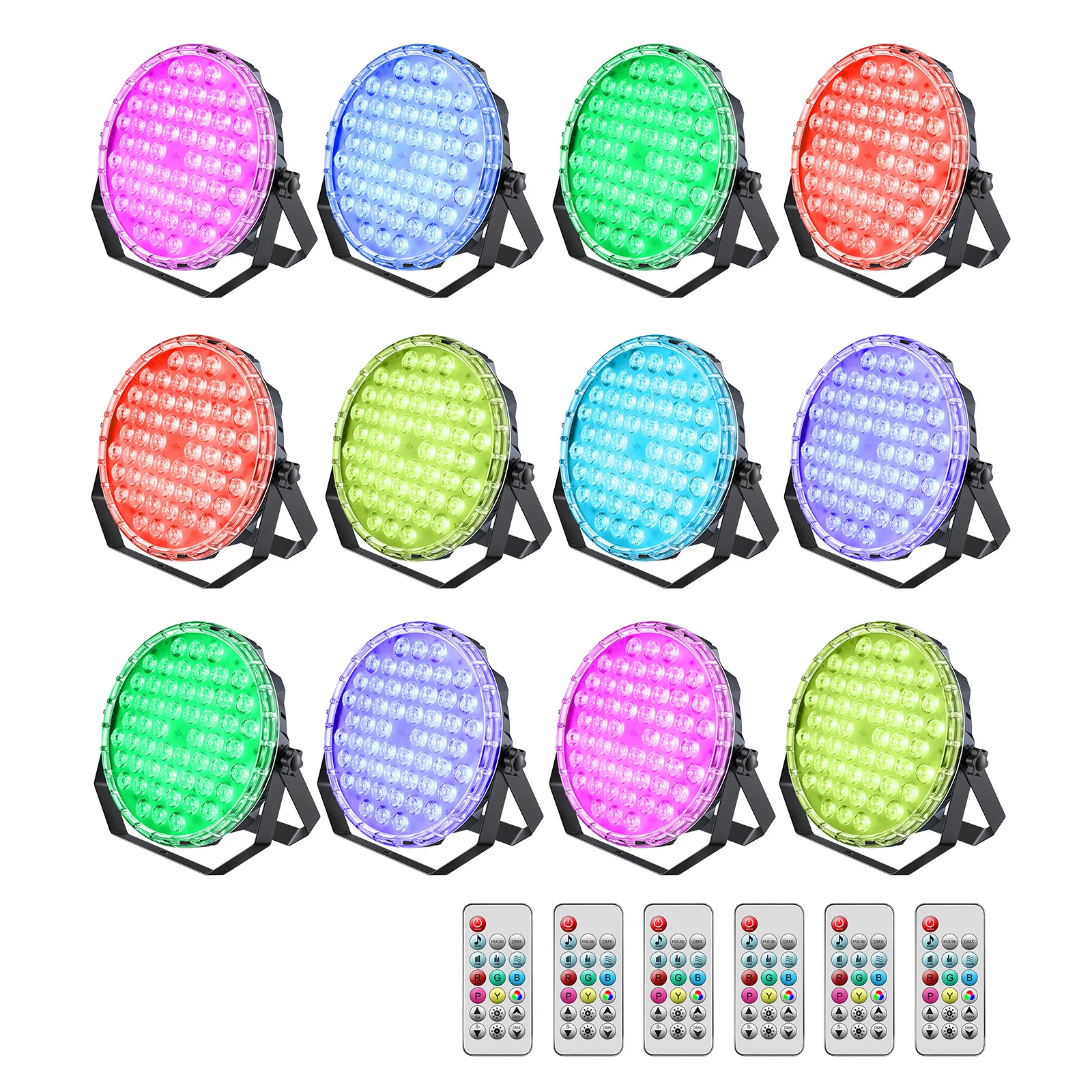 54 1W three-in-one RGB par lights DMX512 voice-activated remote control bar KTV wedding performance stage dyeing lights
54 1W three-in-one RGB par lights DMX512 voice-activated remote control bar KTV wedding performance stage dyeing lights