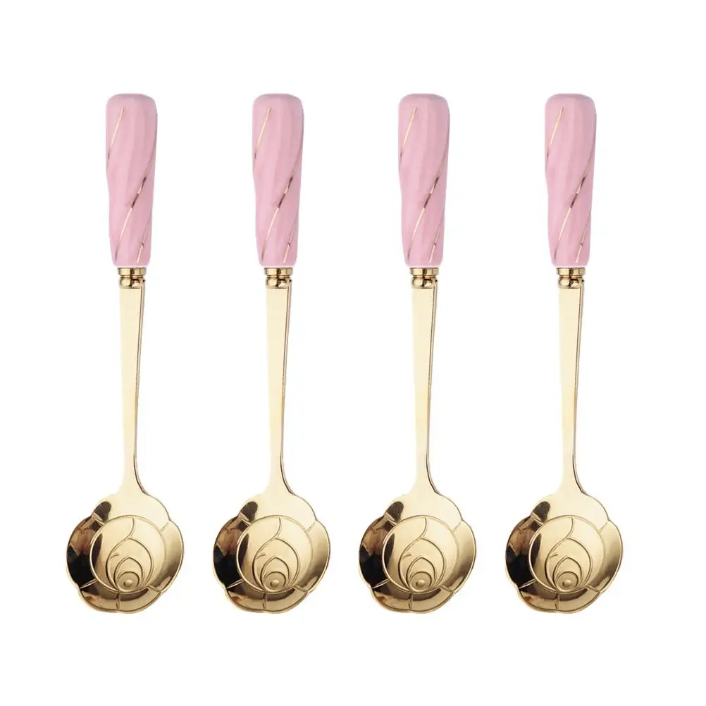 4 Pcs Flower Shaped Spoon Stainless Steel Ceramic Coffee Dessert Ice Cream Spoon Noodles Multipurpose Kitchen Bar
4 Pcs Flower Shaped Spoon Stainless Steel Ceramic Coffee Dessert Ice Cream Spoon Noodles Multipurpose Kitchen Bar