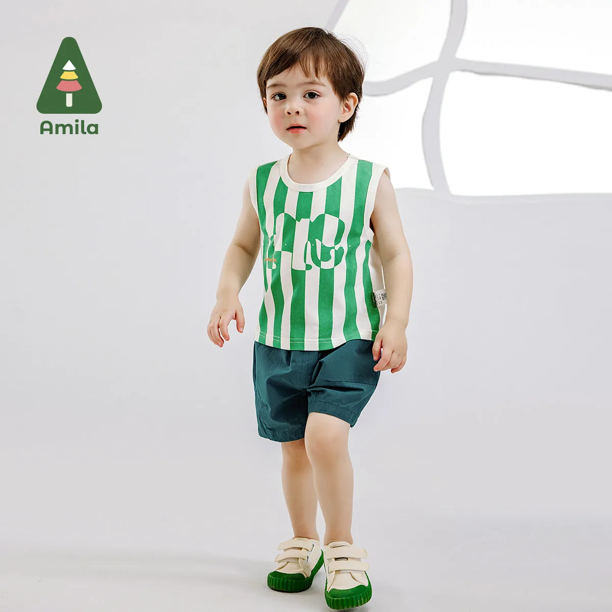 Amila Baby Boys Set 2024 Summer New Cotton Striped Printed T-shirt & Denim Shorts Breathable Comfort Set 0-6Y
Amila Baby Boys Set 2024 Summer New Cotton Striped Printed T-shirt & Denim Shorts Breathable Comfort Set 0-6Y