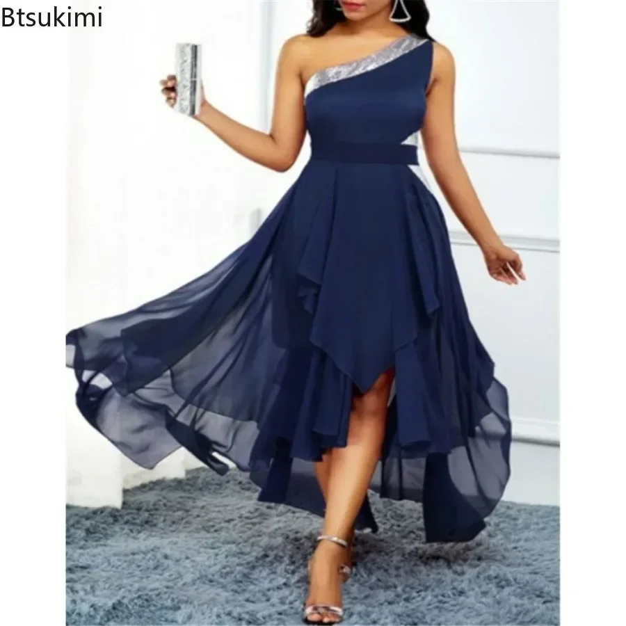 New 2025 Women's Summer Dresses Elegant Irregular Hem Summer Clothing One Shoulder Party Club Evening Long Dress Female Vestidos
New 2025 Women's Summer Dresses Elegant Irregular Hem Summer Clothing One Shoulder Party Club Evening Long Dress Female Vestidos